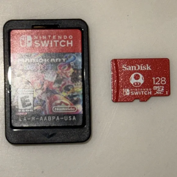 Mario Kart Nintendo Switch 128gb Sandisk Micro Card SD Bundle - Picture 11 of 12